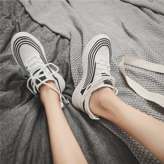 Giày thể thao đế tổ ong viền kẻ phản quang cầu vồng fullbox 6616