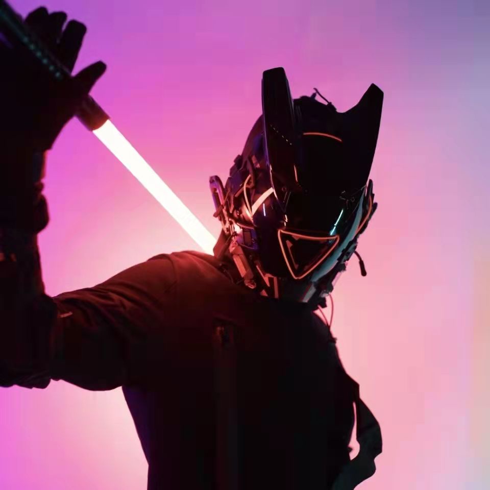 Mặt Nạ Hóa Trang shinobi Hình Tam Giác Có Đèn led Độc Đáo