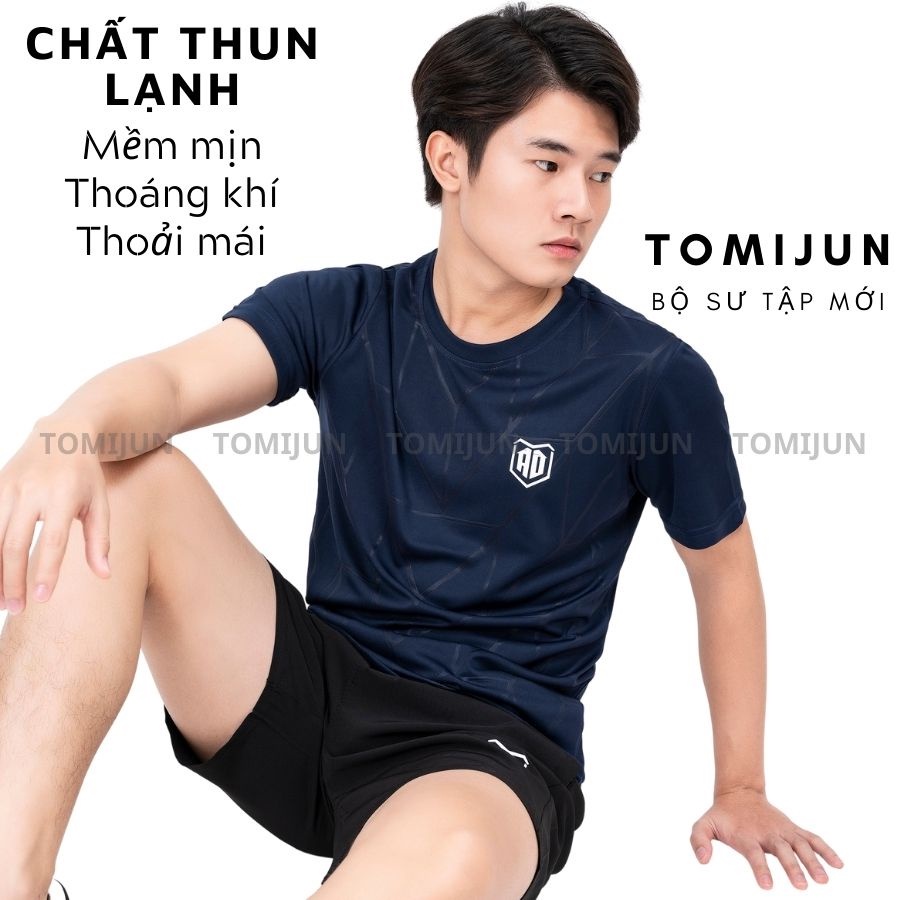 Đồ Bộ Quần Áo Thể Thao Nam Mùa Hè Chất Thun Lạnh Co Giãn 4 Chiều 5 Màu Đa Dạng, Trẻ Trung TOMIJUN