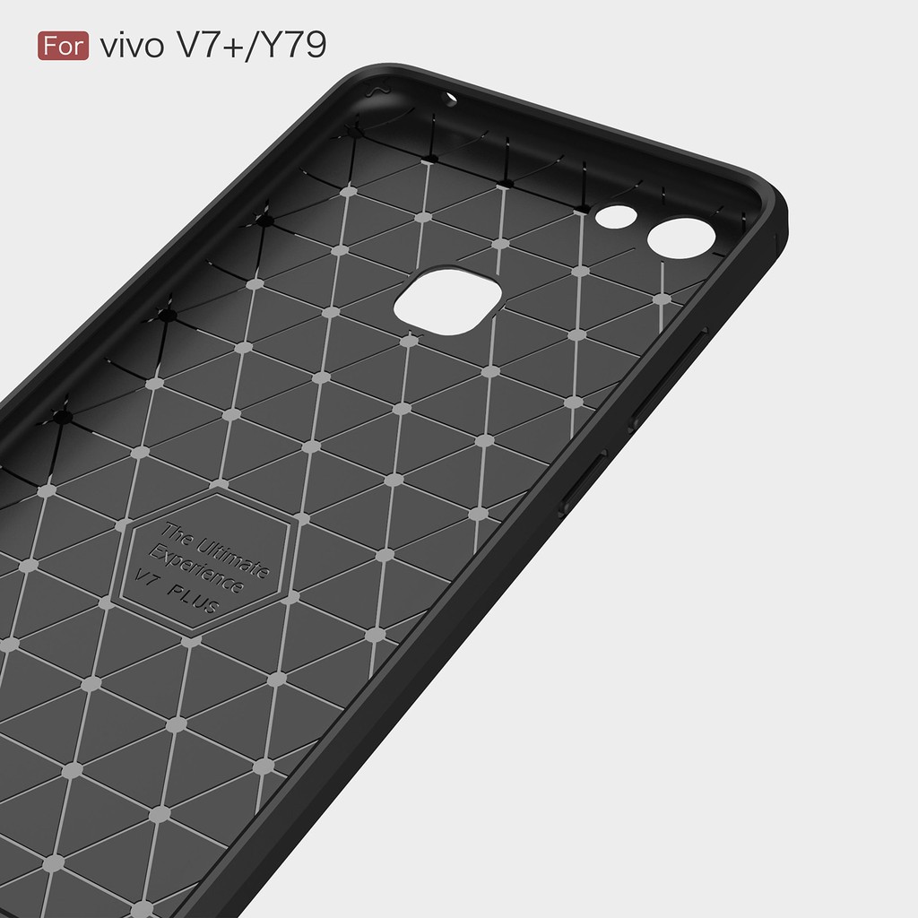 Ốp điện thoại nhựa mềm phủ sợi carbon chống sốc Vivo V7 Plus