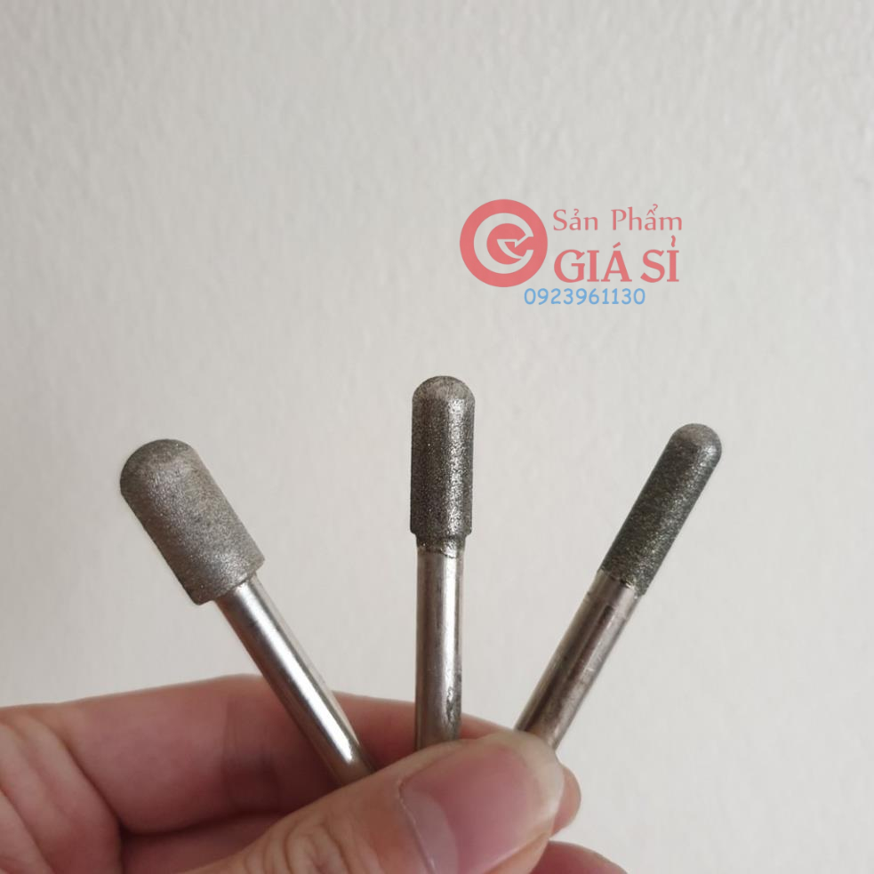 mũi mài 6ly hình trụ tròn đầu mũi mài kim cương 6mm ❤️freeship❤️