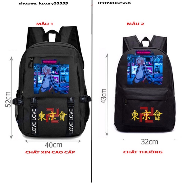 Balo Đi Học mikey sano manjiro from tokyo revengers anime mẫu mới