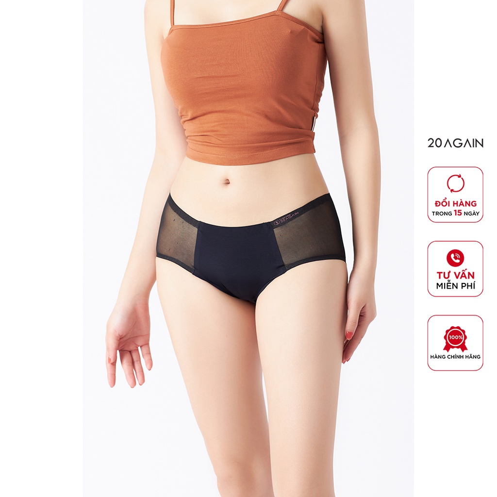 Quần lót nữ không đường may phối lưới 20Again, kháng khuẩn khử mùi, sexy quyến rũ QUA0092 | BigBuy360 - bigbuy360.vn
