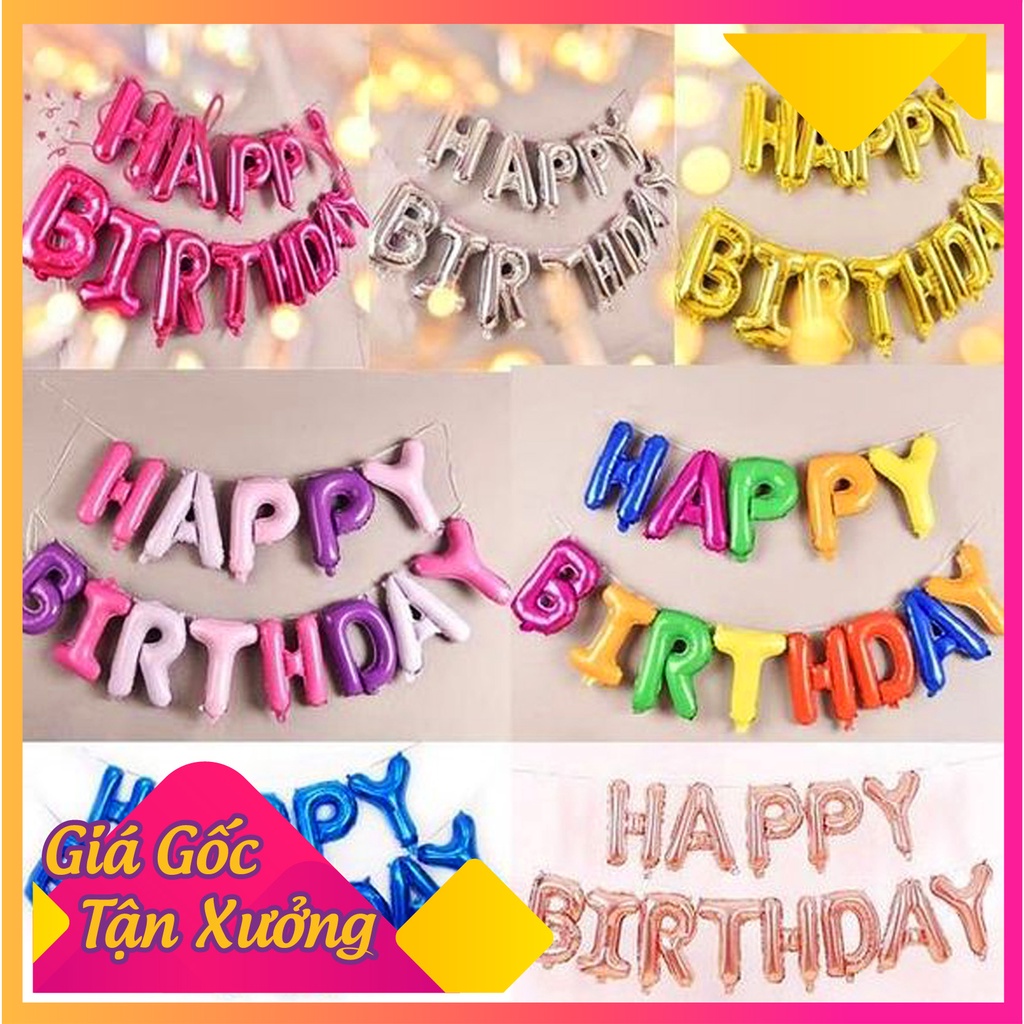 Bóng Chữ HPBD - phao chữ Happy Birthday Trang Trí Sinh Nhật