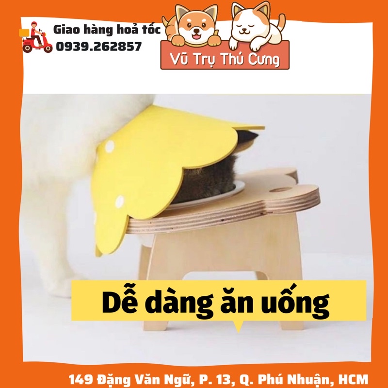 Vòng cổ chống liếm cho chó mèo, hình bông hoa dễ thương