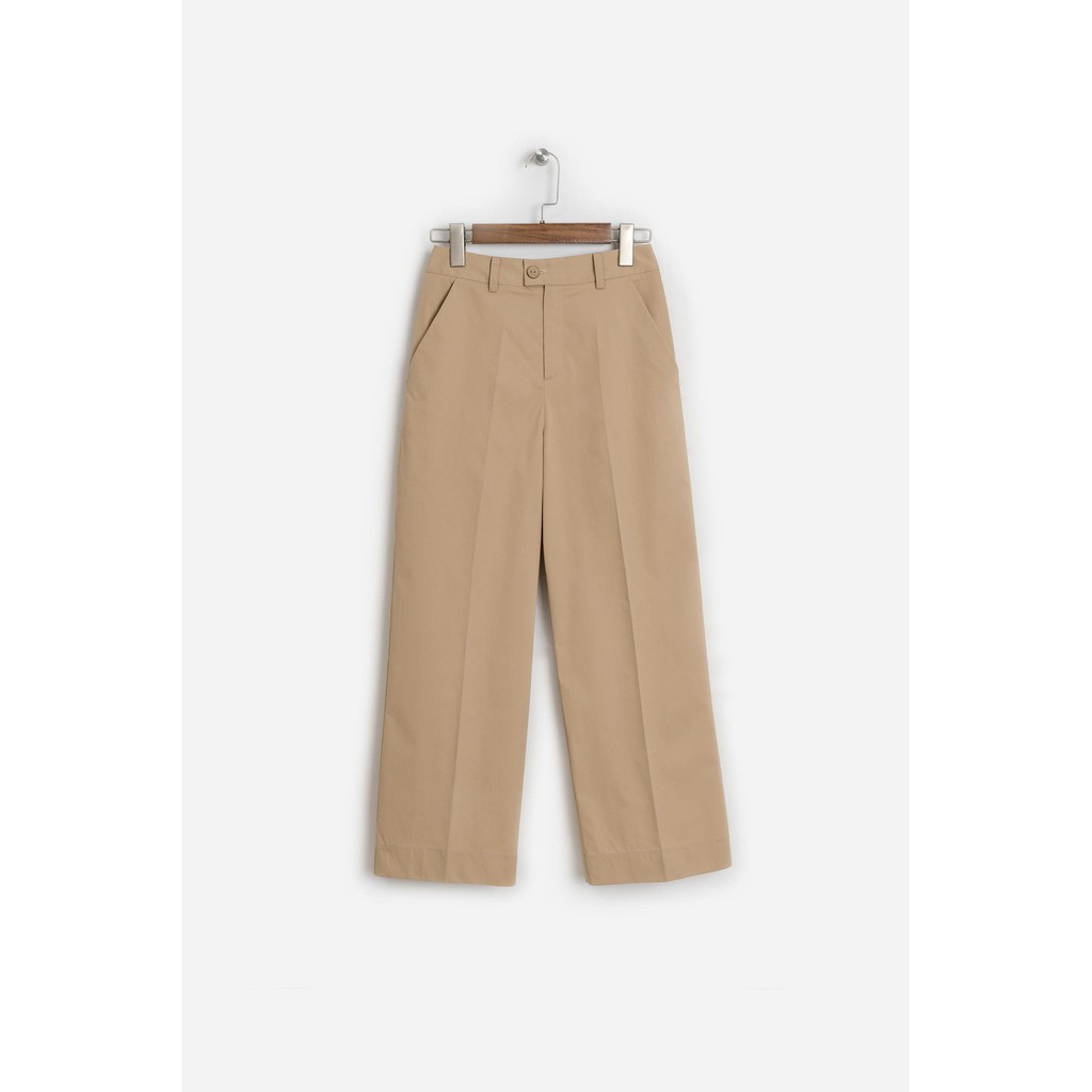 Quần culottes ống suông nữ MADELEN màu trơn chất kaki nhẹ trẻ trung năng động