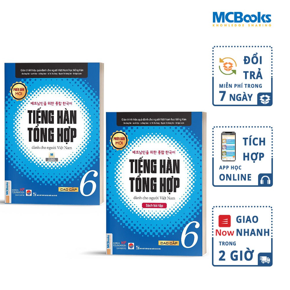 Sách - Tiếng Hàn Tổng Hợp Dành Cho Người Việt Nam Trình Độ Cao Cấp 6 (Giáo trình + Sách Bài Tập)