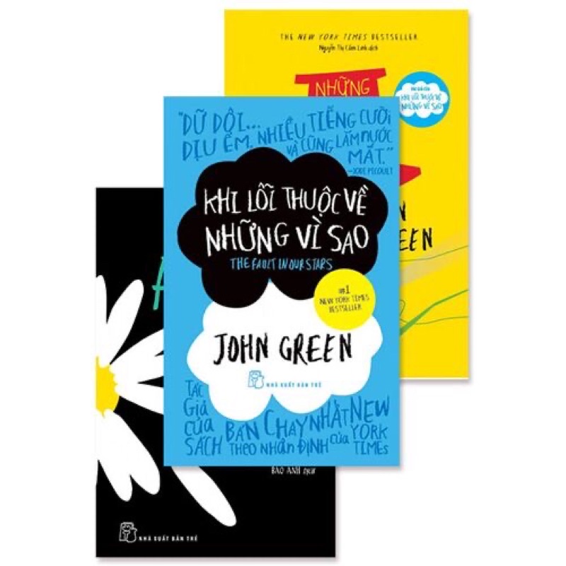 Sách- Combo John Green: Khi Lỗi Thuộc Về Những Vì Sao - Đi Tìm Alaska - Những Thành Phố Giấy (3 Cuốn)