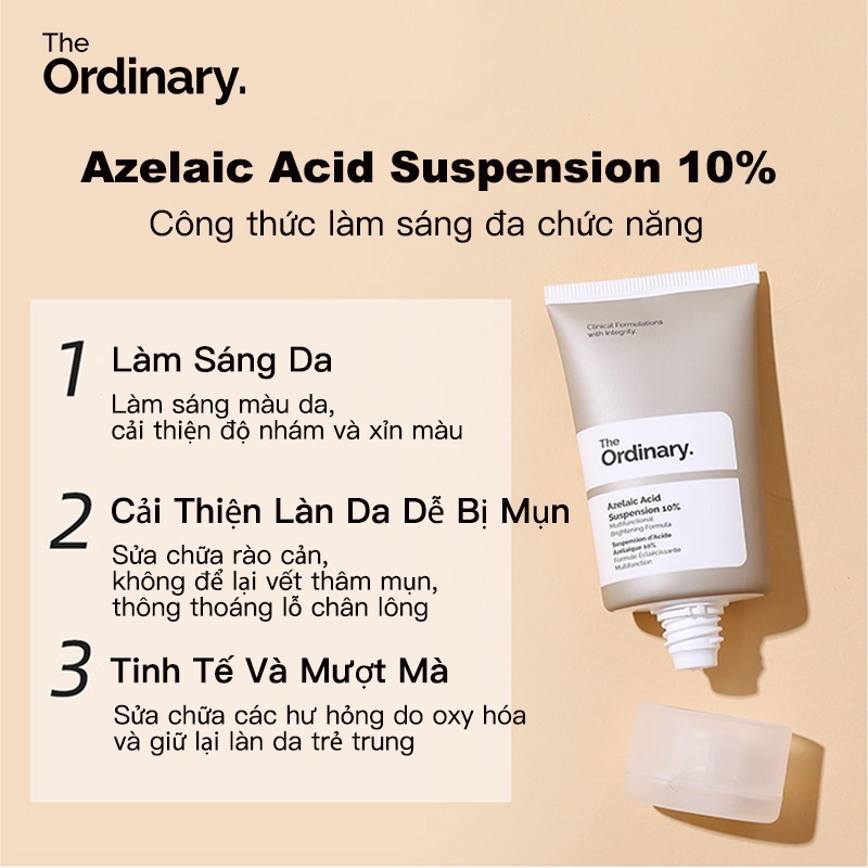 The Ordinary Kem Chấm Mụn Axit Azelaic Suspension 10% Xóa Sẹo/ Làm Trắng Da 30ml