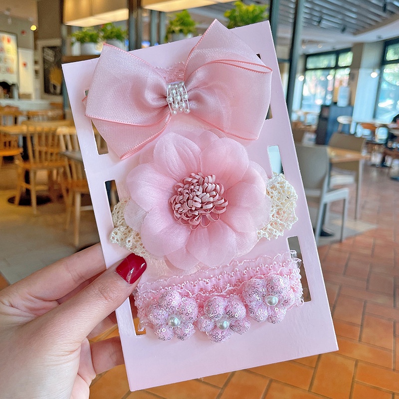 Set 3 Băng Đô Cài Tóc Hình Vương Miện Công Chúa Dễ Thương Cho Bé Gái