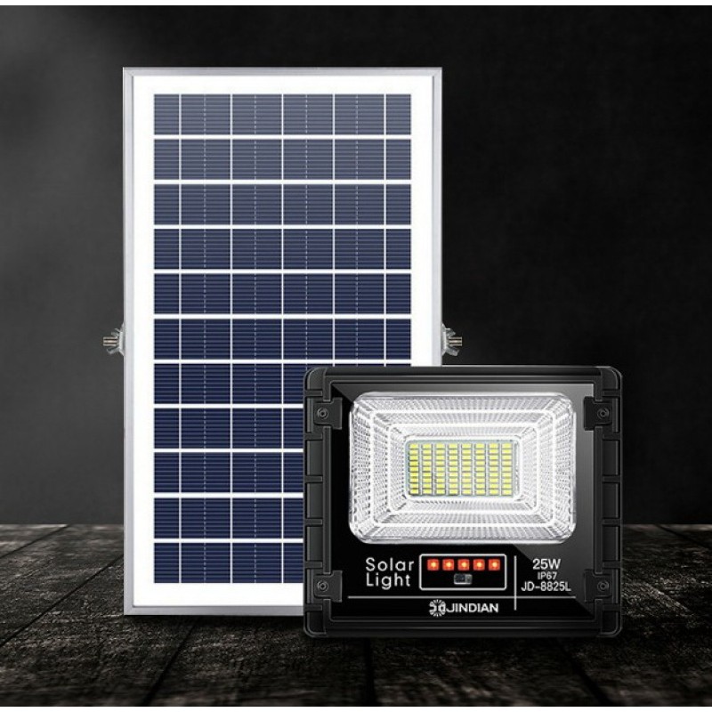 Đèn Năng Lượng Mặt Trời JINDIAN Công Suất 25W - Mẫu Mới 2020, Khung Nhôm, Chip Led "SMD" - BH 03 Năm