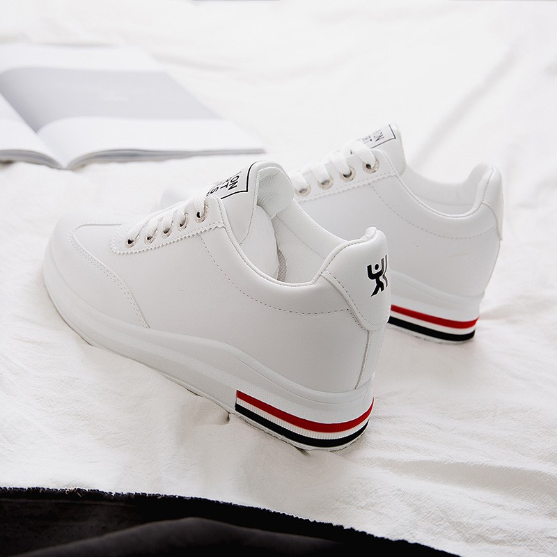 Giày đế độn trắng, giày bata trắng, Giày sneaker nữ