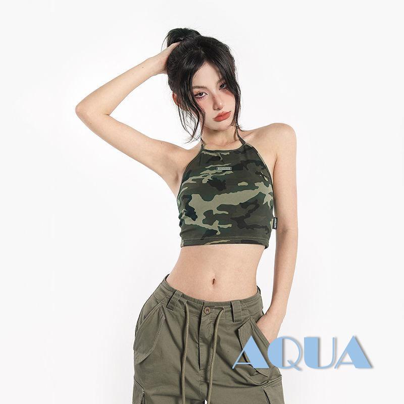 Áo Croptop Hai Dây Hở Lưng Dáng Ôm In Họa Tiết Rằn Ri Gợi Cảm Cho Bạn Gái