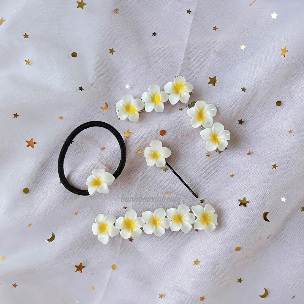 Kẹp tóc - Cột tóc hoa sứ