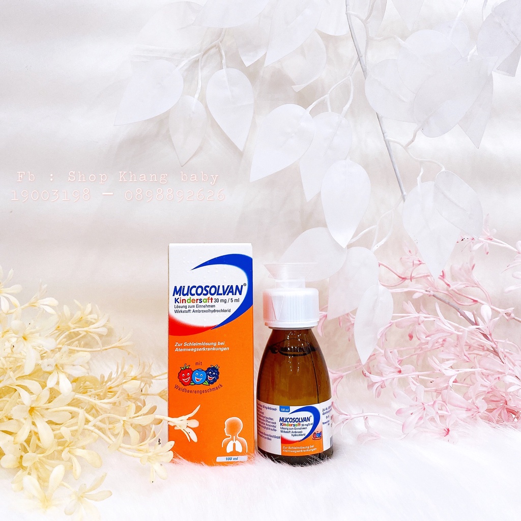 Siro ho và tiêu đờm tan nhầy Mucosolvan Đức 100ml - Shop Khang Baby