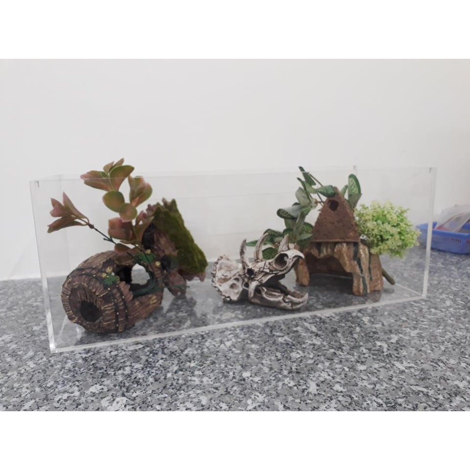 Hồ mica/ acrylic siêu trong để bàn làm việc 50x21x21cm