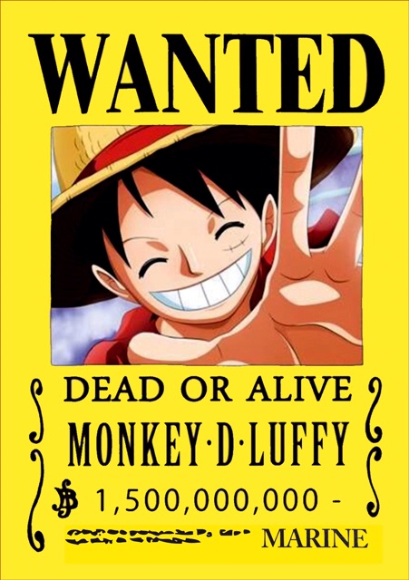 Conbo 9 ảnh poster anime ONE piece poster truy nã