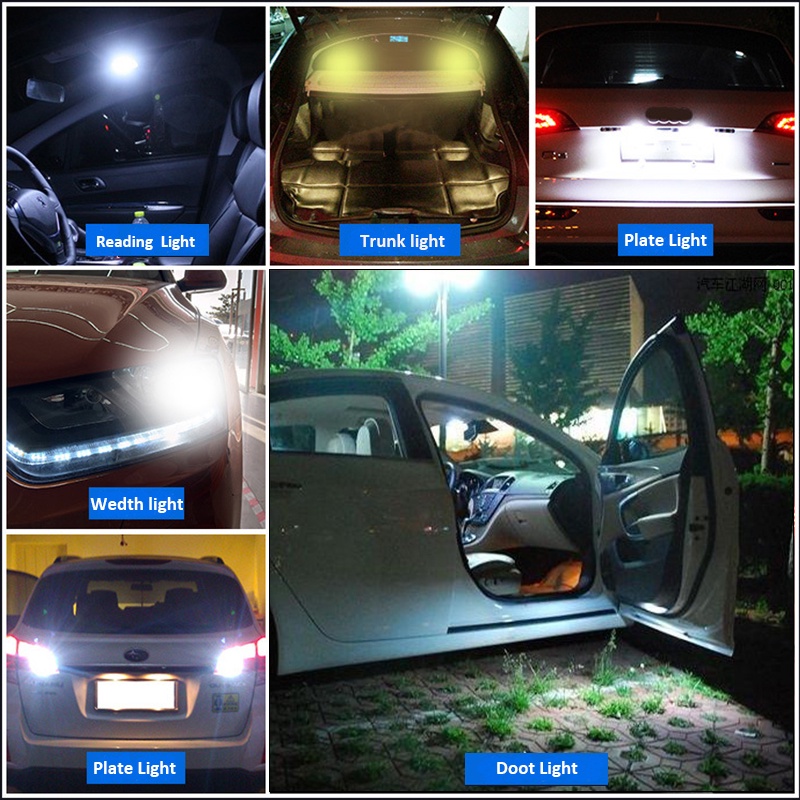 1 Đèn led 12v canbus t10 w5w 194 501 Trang Trí Nội Thất Xe Hơi