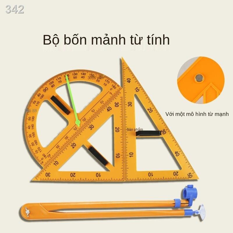 ❀ ✌ ☸ Tấm nhựa tam giác từ tính cỡ lớn dùng để dạy học, bộ, thước đo góc, kẻ và compa, đồ vẽ của giáo viên