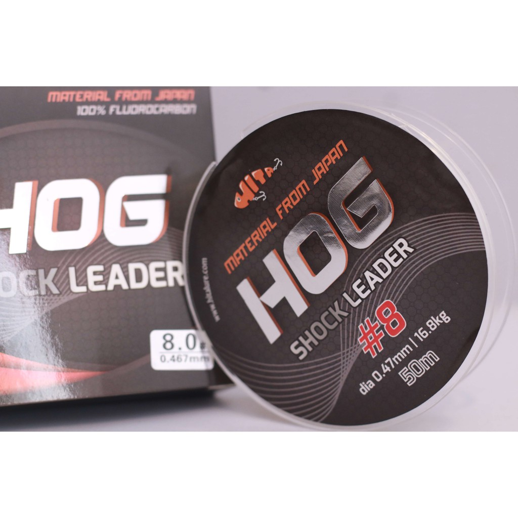 Dây Shock Leader Fluoro Carbon chất lượng cao HOG Hirushima 50m HKN Fishing