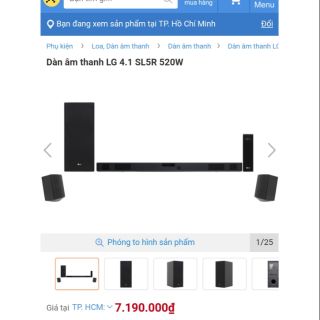 Dàn âm thanh LG 4.1 SL5R 520W trưng bày no box