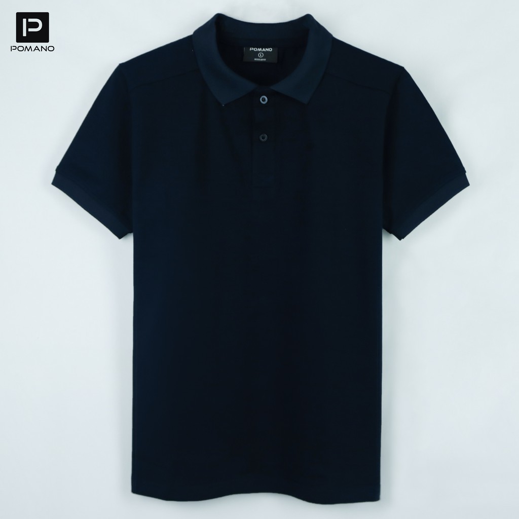 Áo thun POLO nam cổ bẻ vải cá sấu Cotton xuất xịn, chuẩn form màu Xanh Navy - POMANO