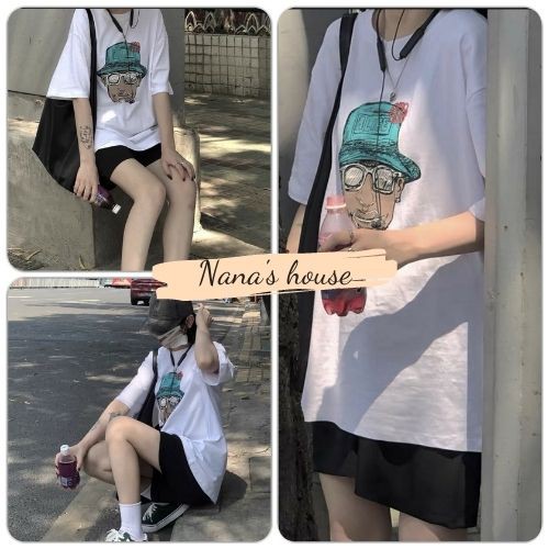 Bộ Thun Trơn Cộc Tay Oversize ALIFE Nữ  Nana's House - FREESHIP  Set áo thun tay lỡ dáng rộng và quần short ống rộng