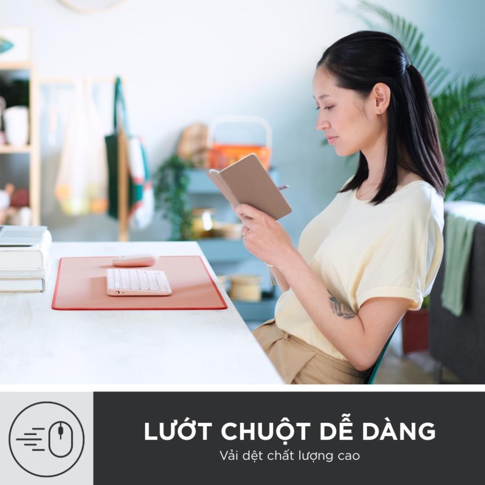 Bàn di chuột - tấm lót chuột Logitech cỡ lớn Deskmat Studio Series - Đế cao su chống trượt, lướt dễ dàng