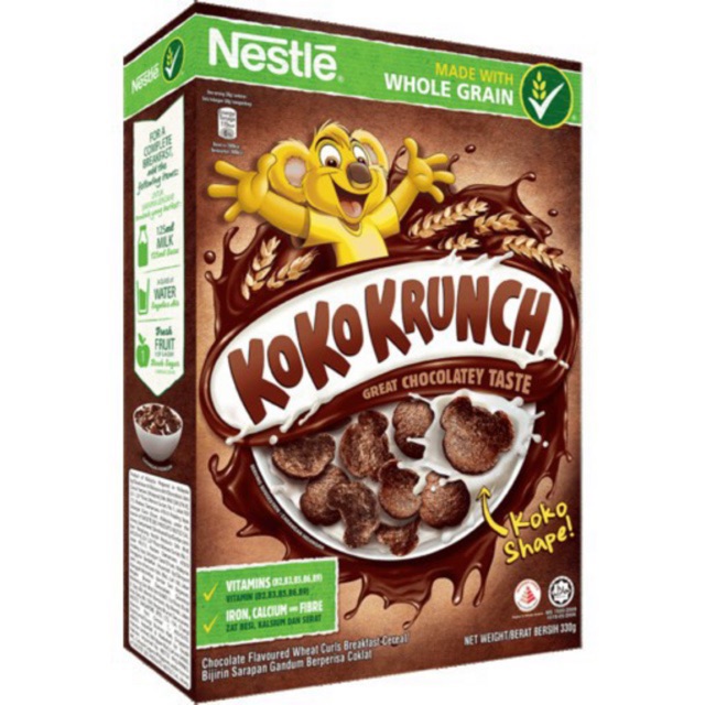 NGŨ CỐC ĂN SÁNG/ BÁNH ĂN SÁNG NESTLE KOKO KRUNCH 330G