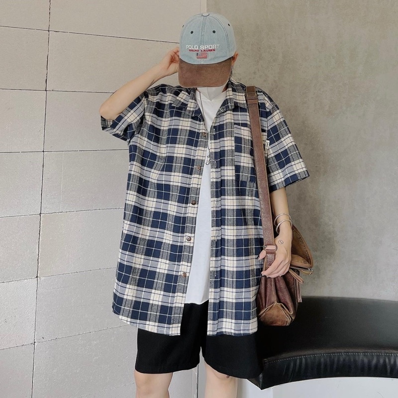 ÁO SƠMI CARO TAY NGẮN