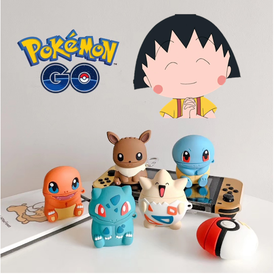 Vỏ Bảo Vệ Hộp Sạc Tai Nghe Airpods 1/2/3 Pro Họa Tiết Hoạt Hình Pokemon Eevee Dễ Thương