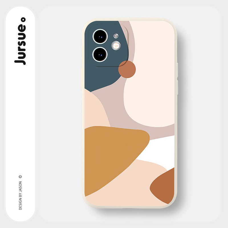 Ốp lưng JURSUE mềm hình cặp đôi dễ thương đẹp cho iPhone 13 12 11 Pro Max SE 2020 X XR XS ip 8 7 6 6S Plus kute Y355