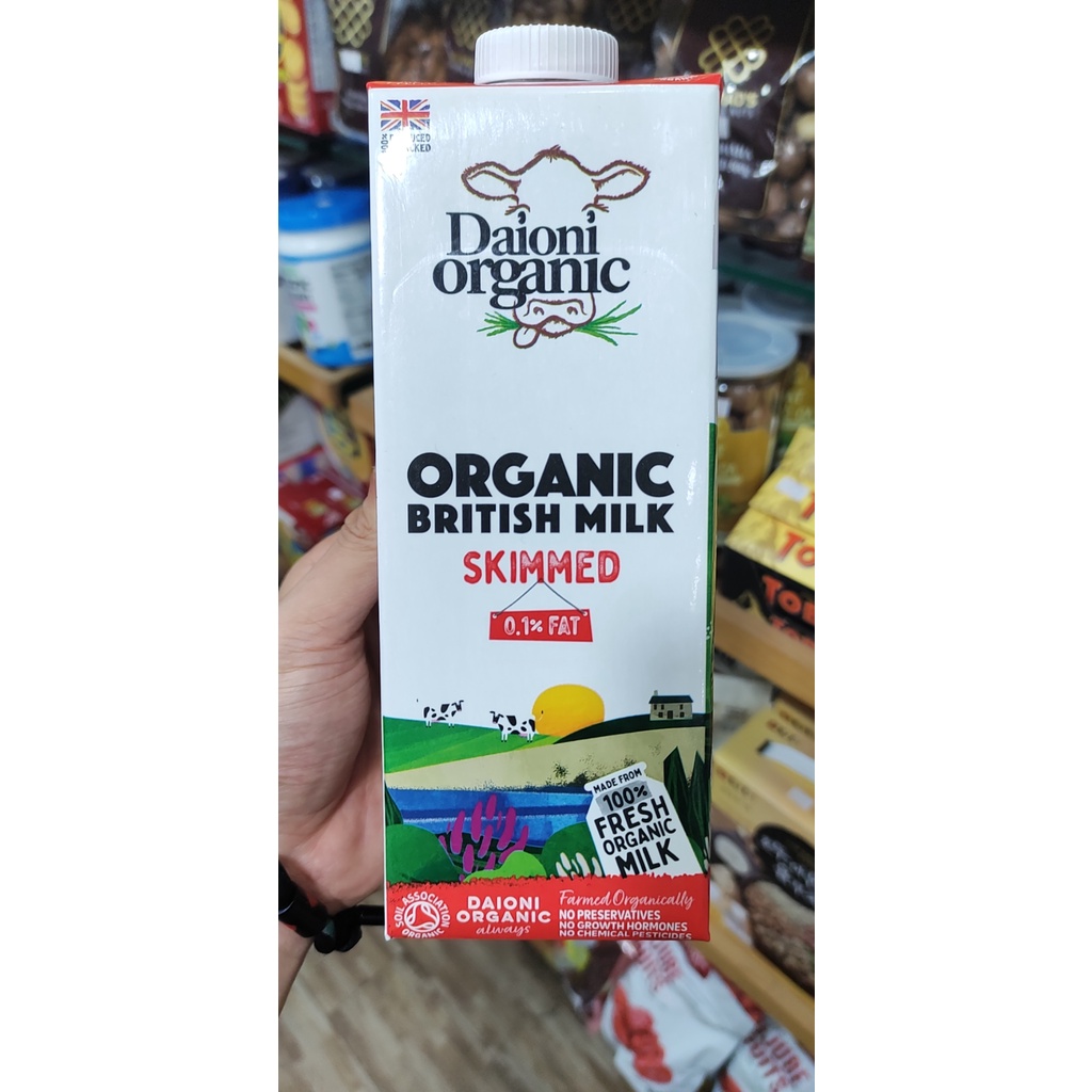 Sữa hữu cơ Daioni Organic hộp 1 Lit.  Date 06/2024