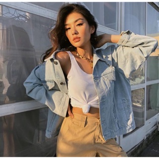 Áo khoác Denim Bloomode