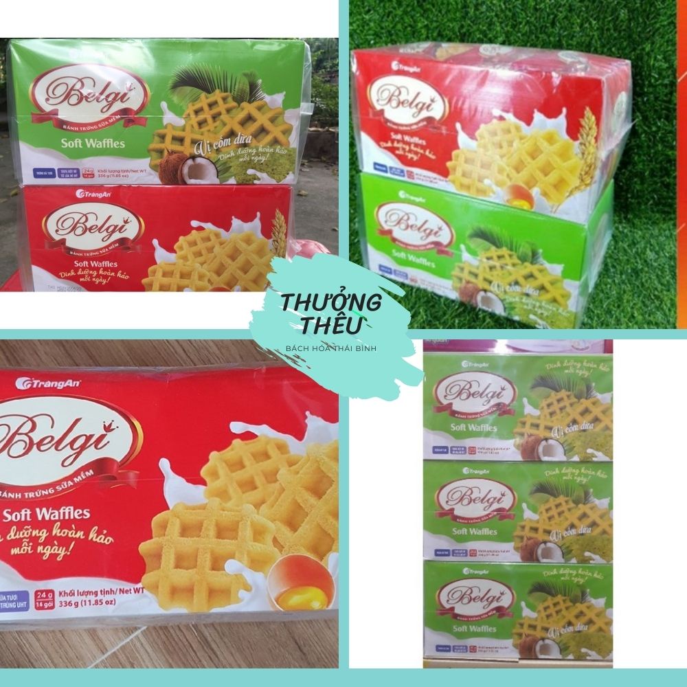 Bánh trứng sữa mềm Belgi Tràng An hộp 336g