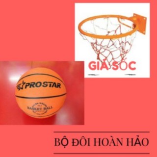 combo lưới vành 47cm + bóng rổ số 7