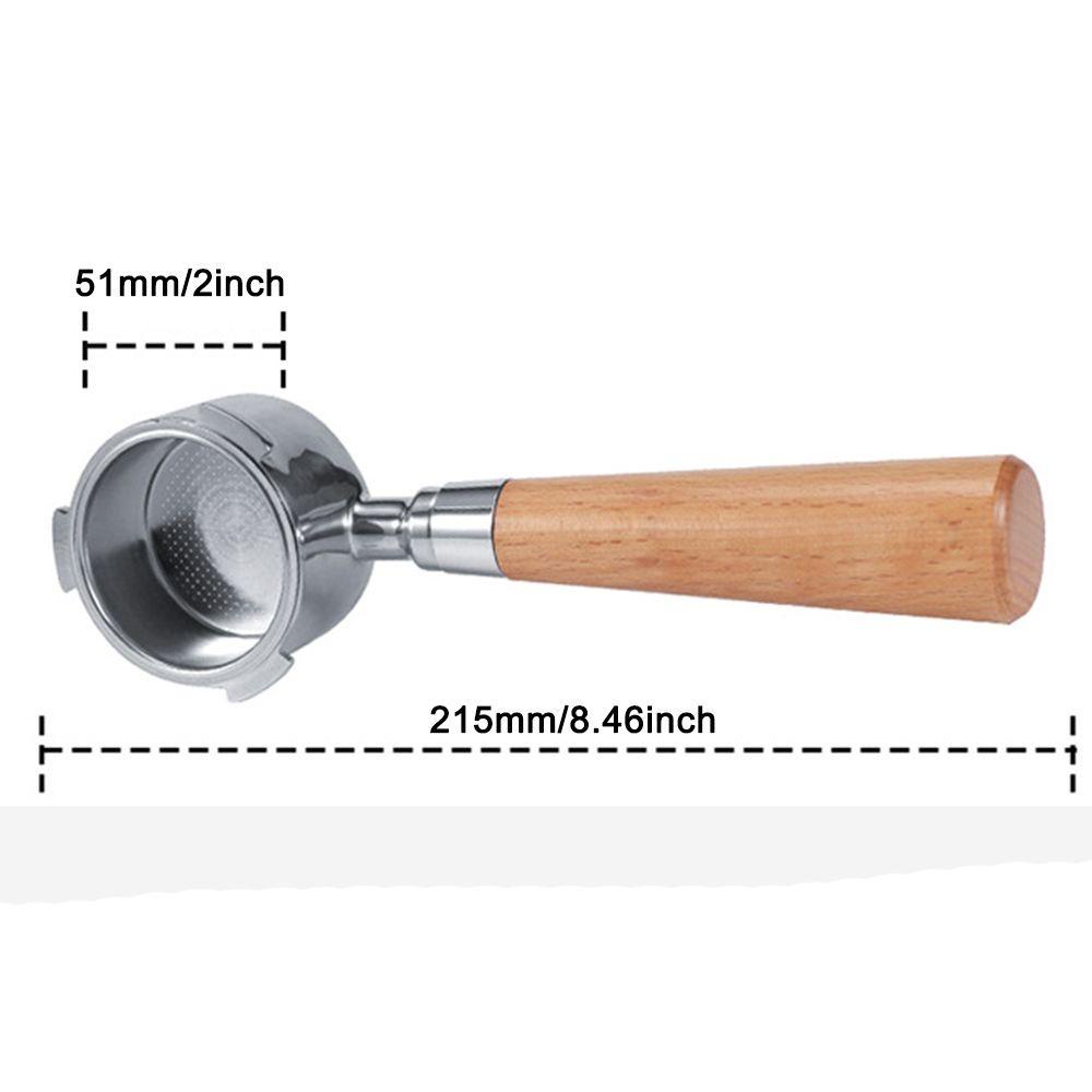 CONOPERY Bộ Lọc Tay Cầm Bằng Gỗ 51mm Thay Thế Cho Delonghi EC685