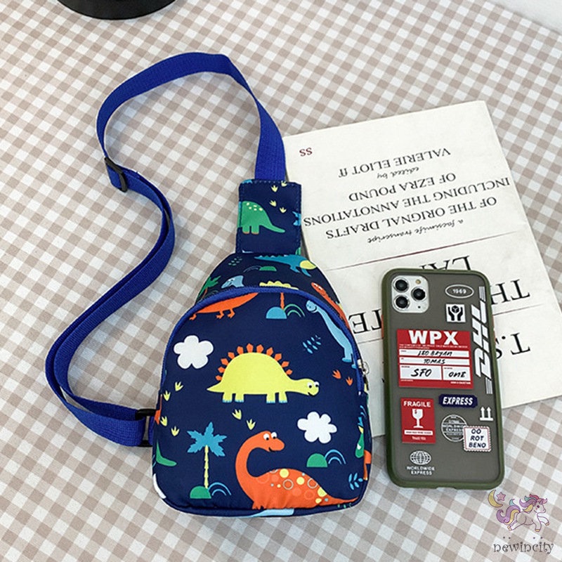 Túi đeo chéo in họa tiết phong cách Hàn Quốc dễ thương cho bé