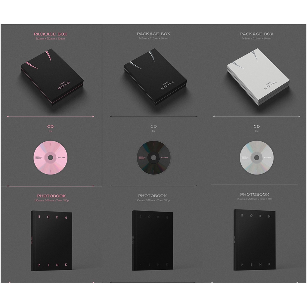 Set hộp album thứ 2 KPOP GOODS phiên bản BLACKPINK BORN PINK