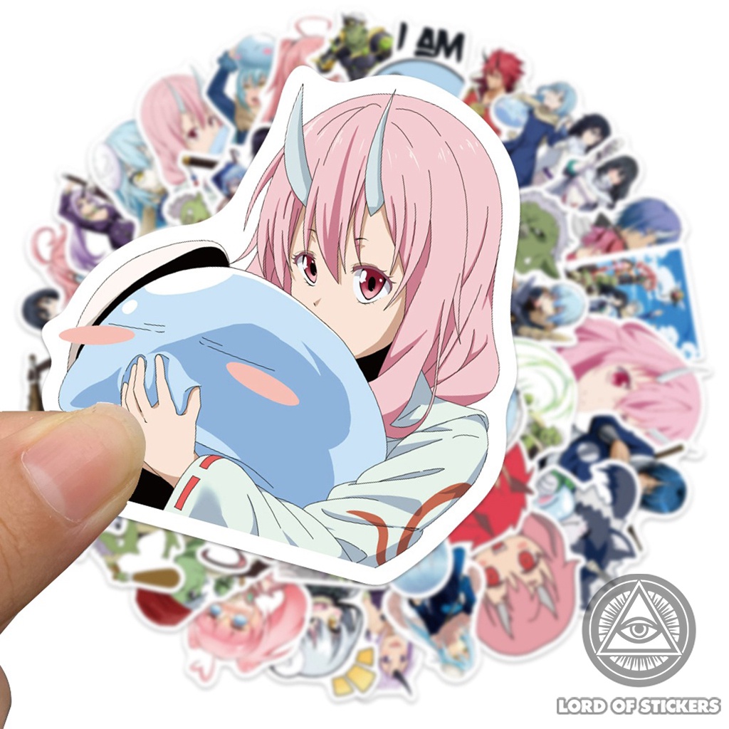Set 50 Hình Dán Chuyển Sinh Thành Slime Sticker Anime Manga Tensura Chống Thấm Nước Trang Trí Mũ Bảo Hiểm, Laptop, Vali