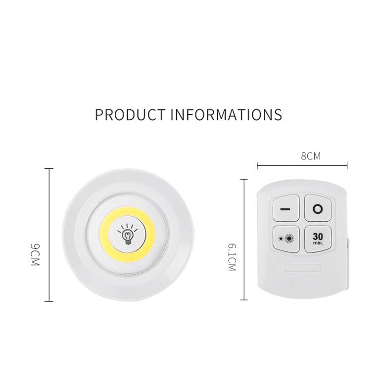 [Hàng Xịn] ĐÈN LED DÁN TƯỜNG THÔNG MINH PHÒNG NGỦ CẦU THANG - BỘ 3 BÓNG ĐÈN MINI ĐIỀU KHIỂN TỪ XA