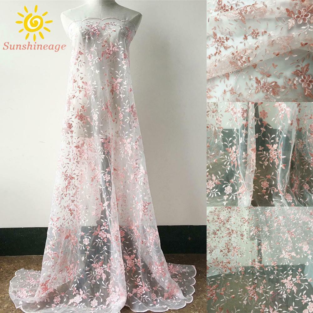 Vải Lưới Thêu Hoa Xinh Xắn 91x135cm