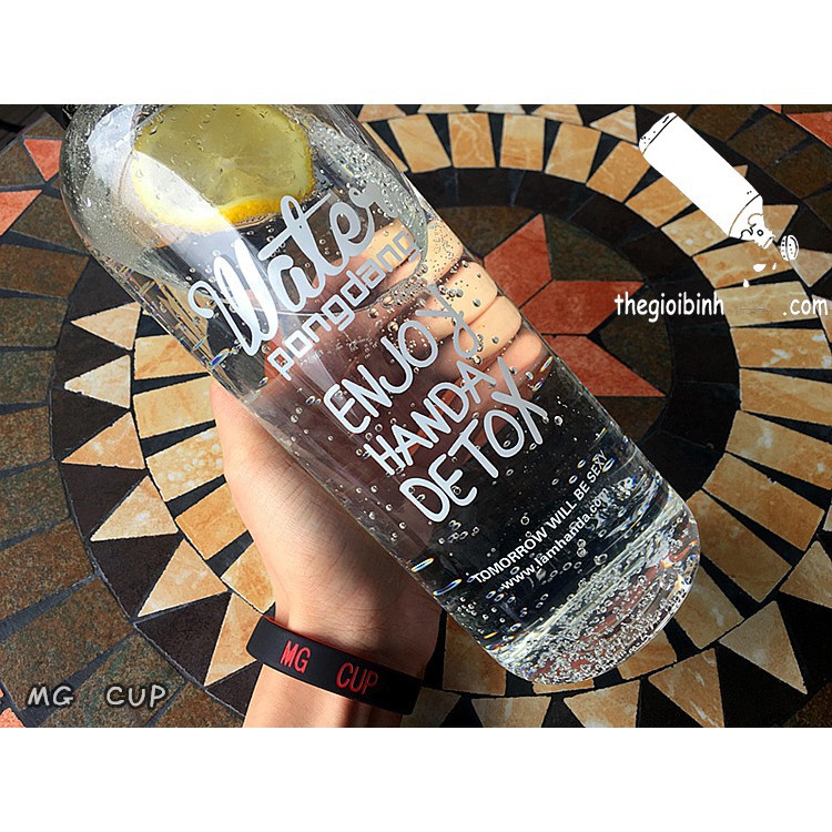 Bình Nước  WATER PONGDANG Detox 1 Lít Tặng Kèm Túi