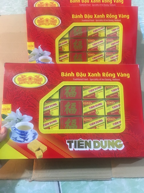 Bánh đậu xanh Tiên Dung chính hãng hộp 480g