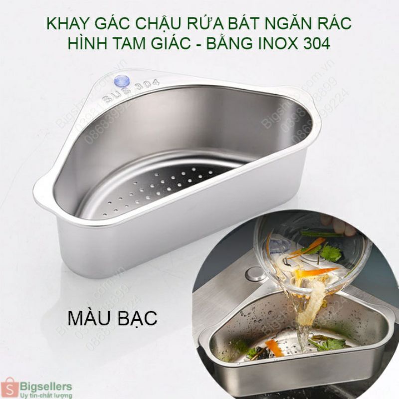 Khay lọc rác, đồ ăn bồn rửa chén bằng inox 304