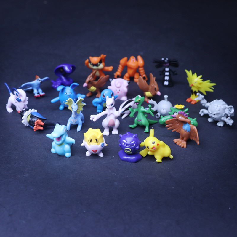Set 48 / 96 Mô Hình Nhân Vật Trong Phim Pokemon Dễ Thương Dùng Để Trang Trí Bánh Kem