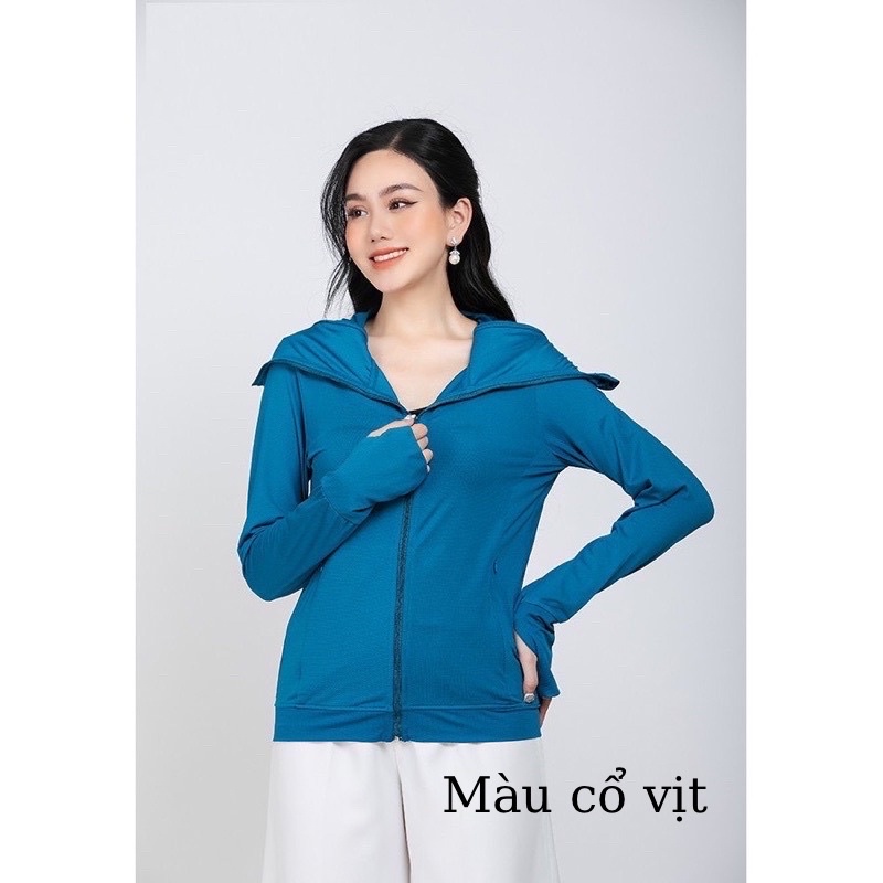 Áo chống nắng nữ 2 lớp cao cấp đai gấu to vải thông hơi cực mát chống nắng chống tia UV