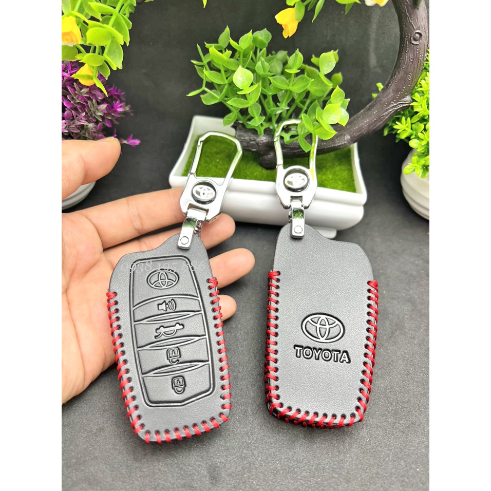 Bao Da Chìa Khóa 4 Nút thông minh xe ô tô toyota Hilux, Land Cruiser, Innova, Prado, Camry, Fortuner, Rav 4