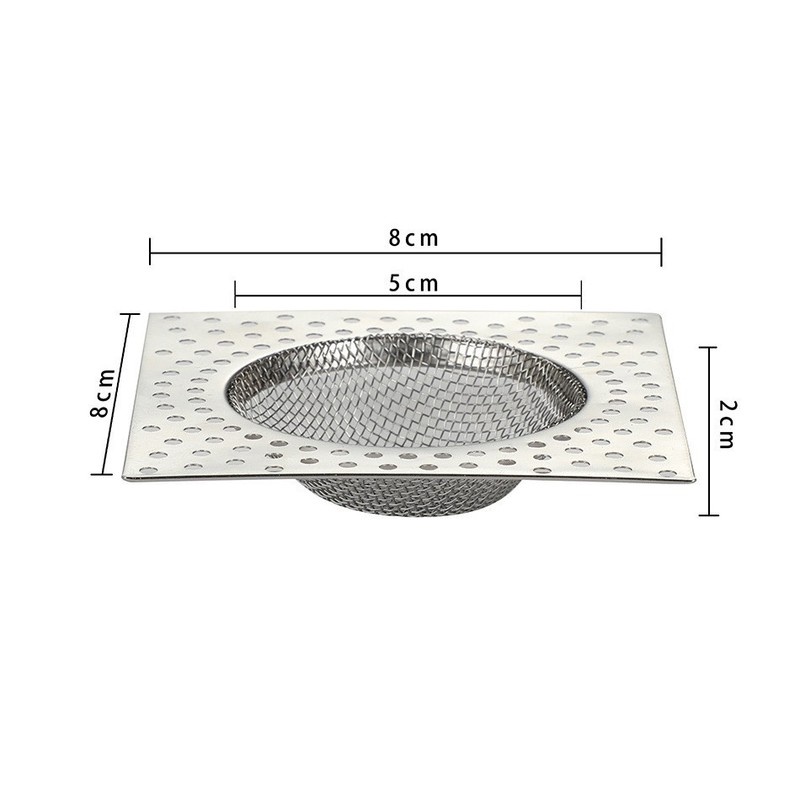 1 Lưới Lọc Rác Hình Vuông Bằng Thép Không Gỉ 8cm
