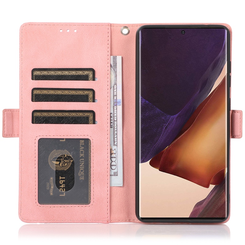 Ốp Điện Thoại Da Kiểu Ví Lật Có Khóa Nam Châm Có Ngăn Thẻ Cho Huawei P40 P30 P20 Pro Lite